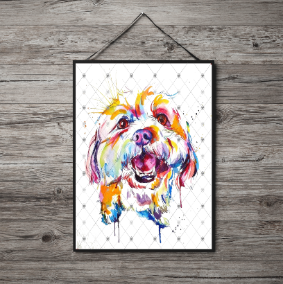 Shih Tzu A4 Print, Shih Tzu Custom Print, Personalised Wall Art - Click Image to Close